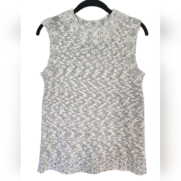 NAADAM Knit sweater vest, black/white, cotton blend, size S - Picture 2 of 6